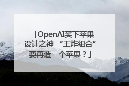OpenAI买下苹果设计之神 “王炸组合”要再造一个苹果？